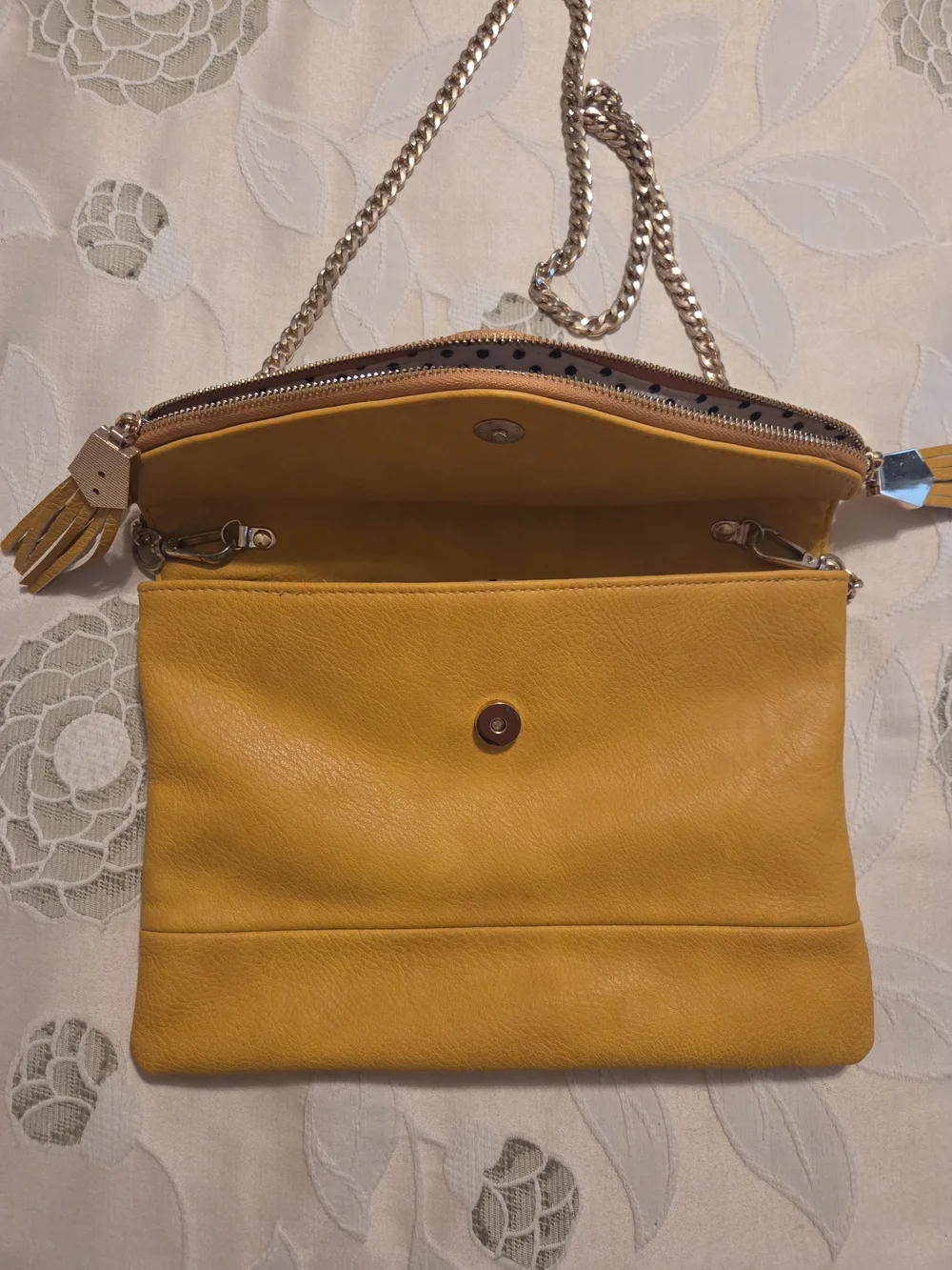 Urban Expressions Yellow Chain Strap Crossbody Bag - Women's Shoulder Purse - Picture 4 of 9